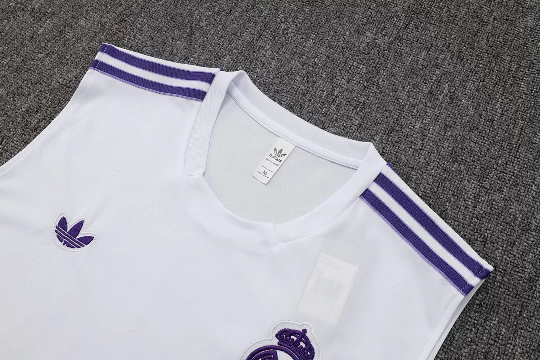 Completino Canottiera Real Madrid Icons 25/26 Uomo | Kit Allenamento - CalcioVivo