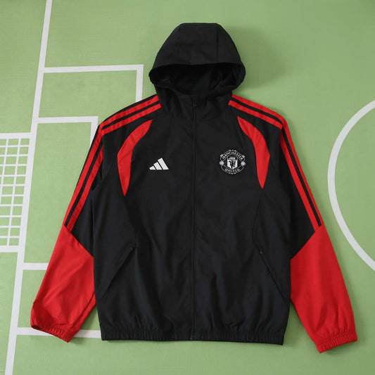 Giacca a Vento Manchester United 26/27 Nero e Rosso