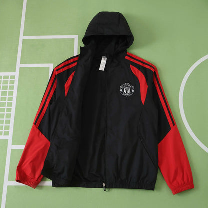 Giacca a Vento Manchester United 26/27 Nero e Rosso