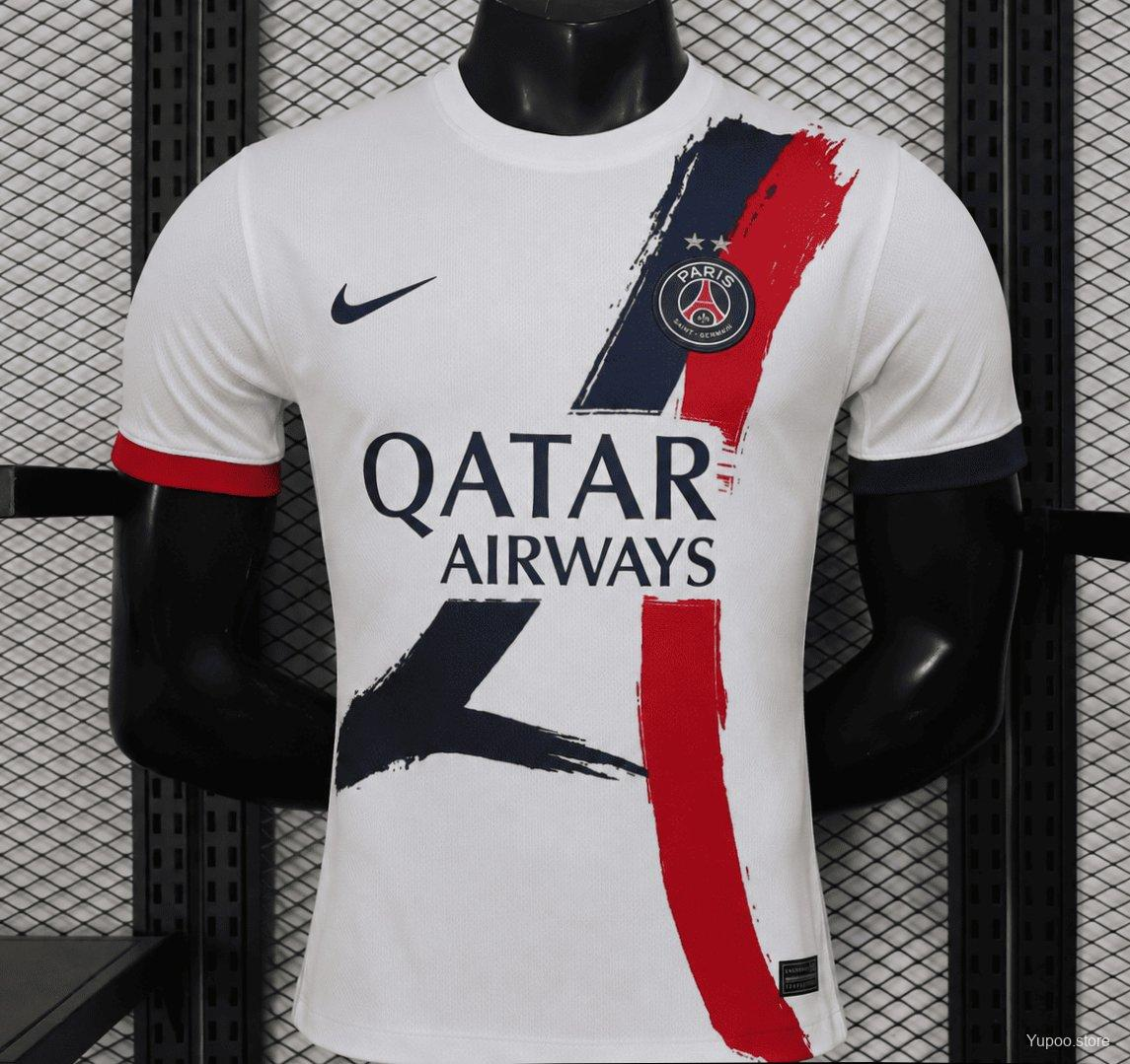 Maglia PSG Away 25/26 Champions d'Europe Bianca | Maglia da Calcio
