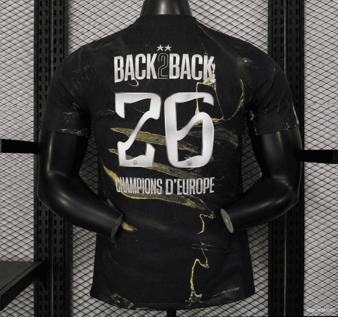 Maglia PSG Fifth 25/26 Champions d'Europe Nera | Maglia da Calcio