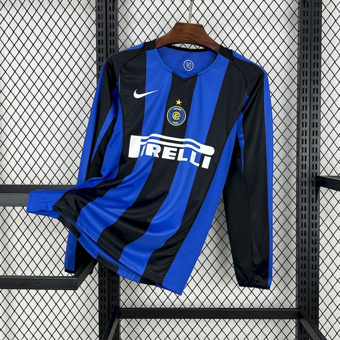 Maglia Inter Milan Home 04/05 Retro Manica Lunga