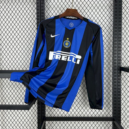 Maglia Inter Milan Home 04/05 Retro Manica Lunga