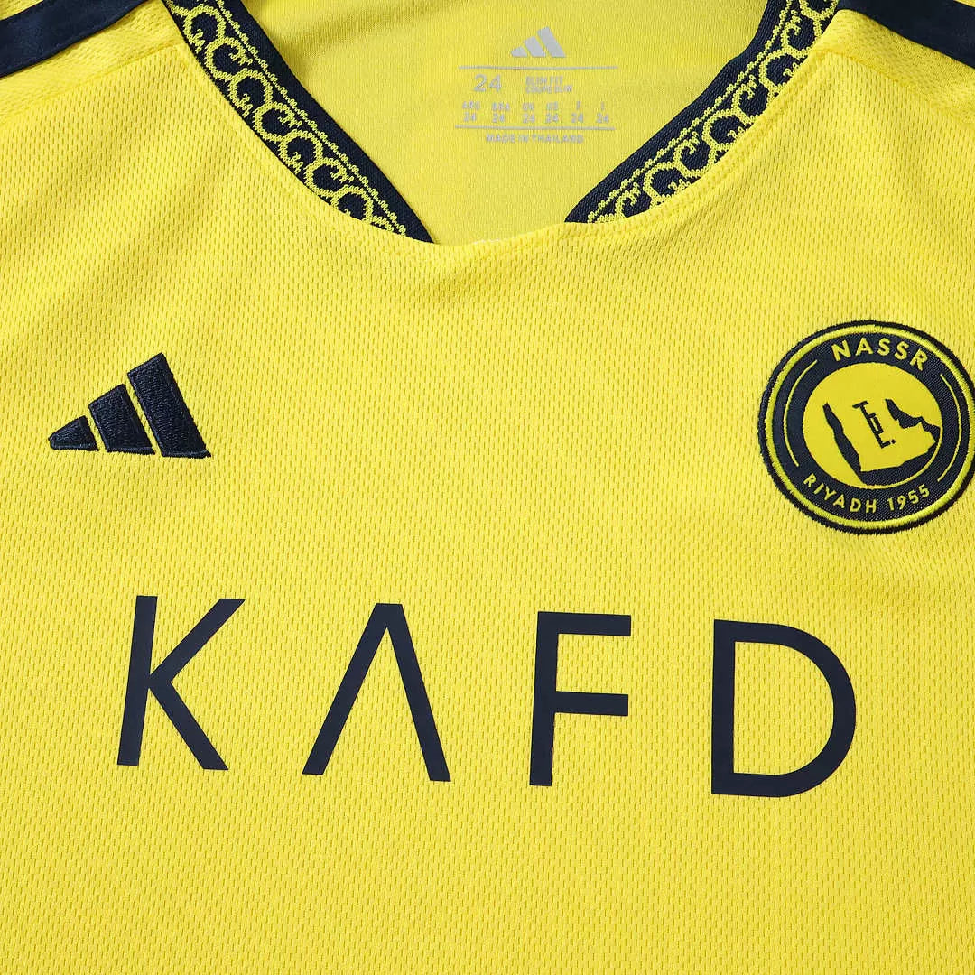 Kit Bambino Al-Nassr Home 26/27 Giallo | Kit da Calcio - CalcioVivo
