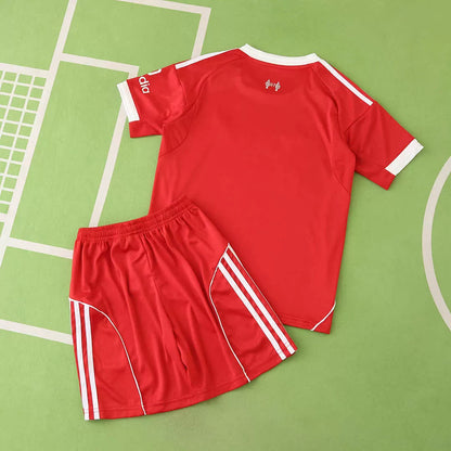 Kit Liverpool Home 25/26 Bambino Rosso | Kit da Calcio