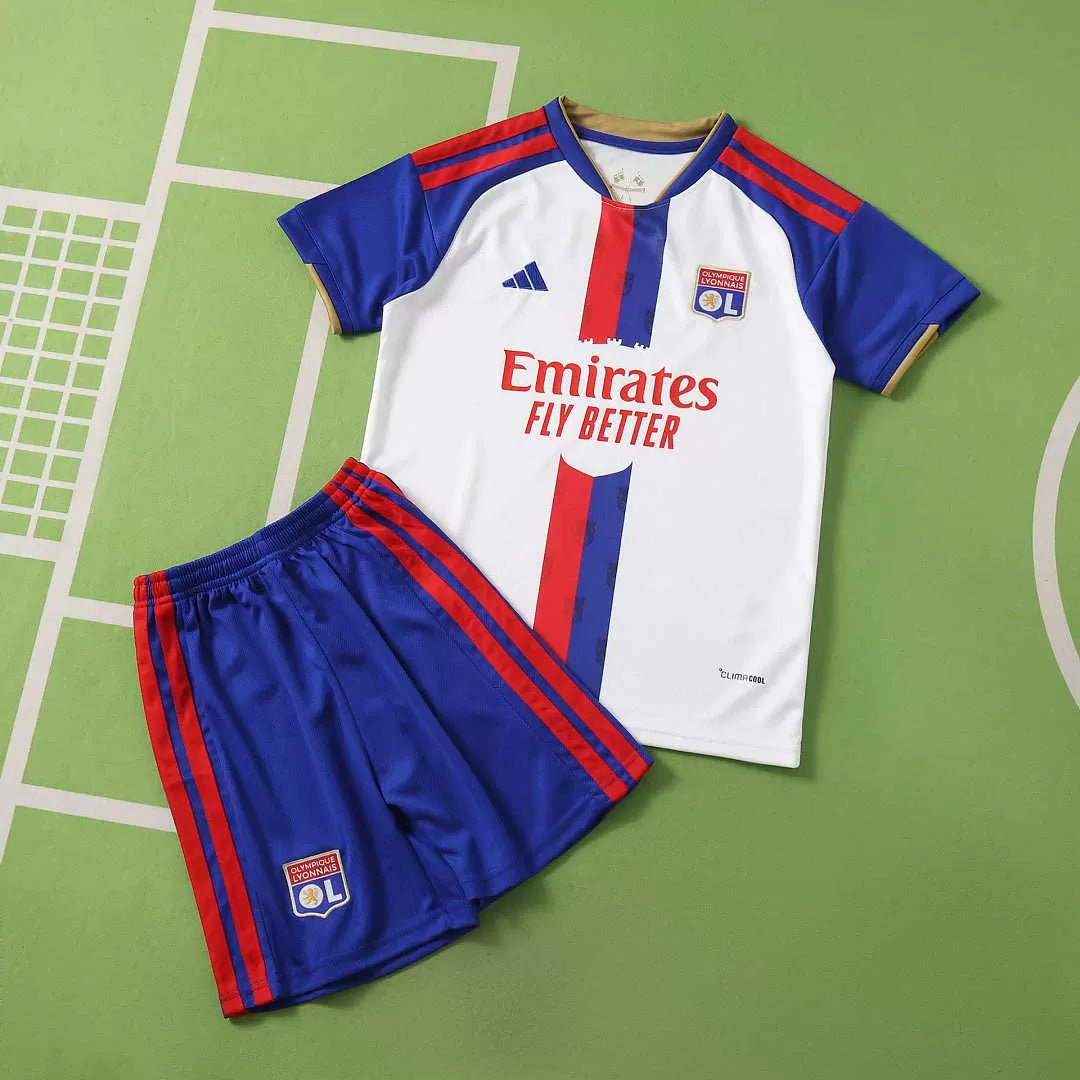 Kit Bambino Lyon Home 26/27 Bianco e Blu | Kit da Calcio - CalcioVivo