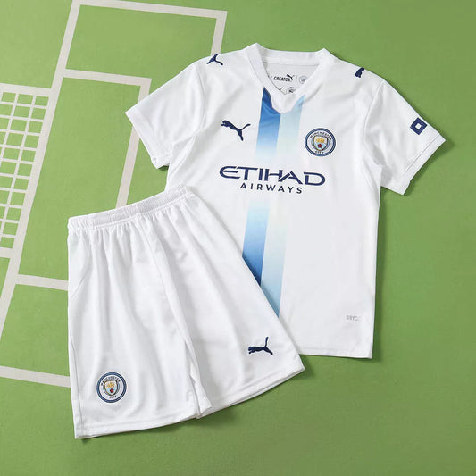 Kit Bambino Manchester City Away 26/27 Bianco | Kit da Calcio - CalcioVivo
