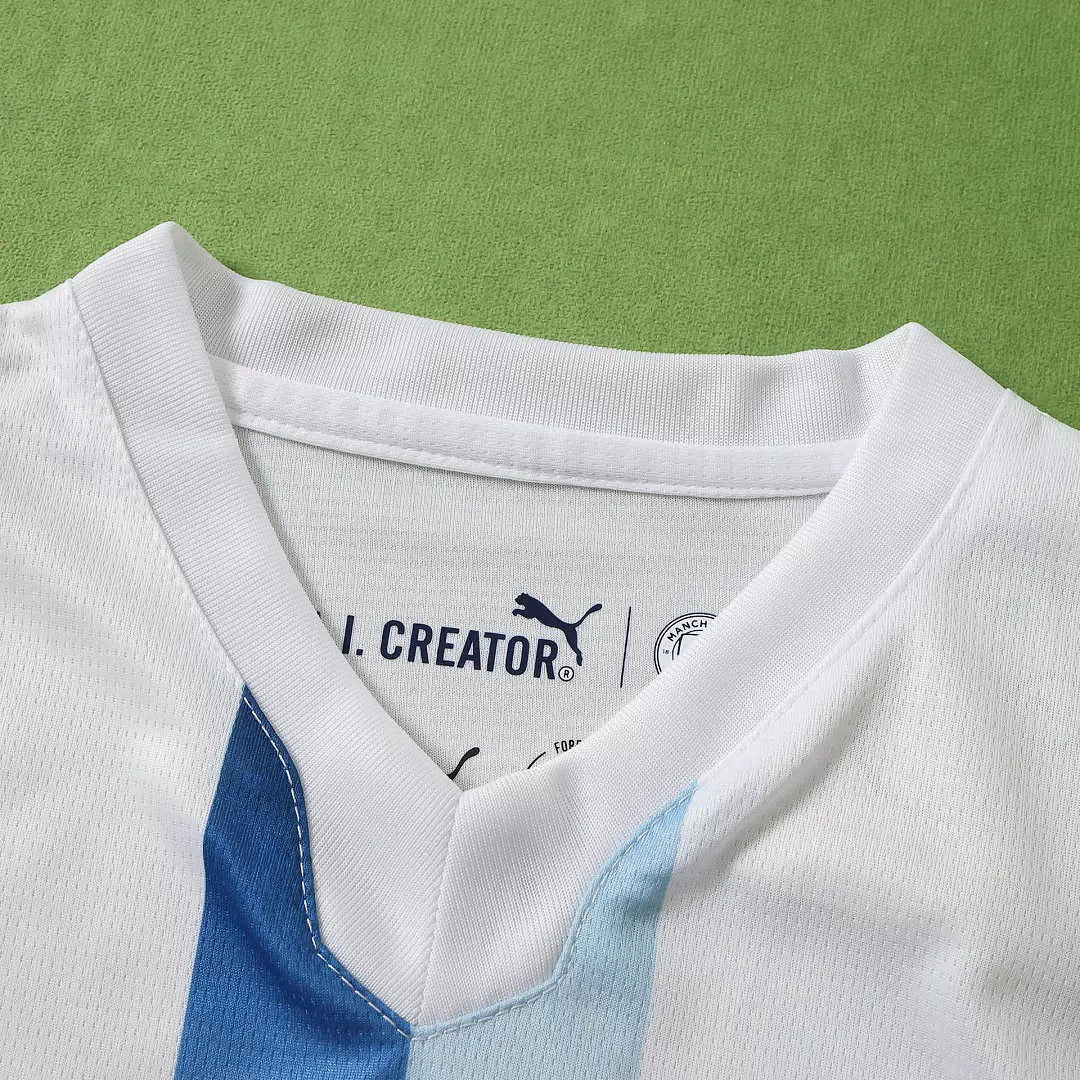 Kit Bambino Manchester City Away 26/27 Bianco | Kit da Calcio - CalcioVivo