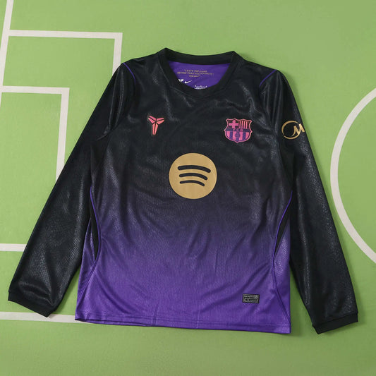 Maglia Barcelona Away 26/27 Manica Lunga Uomo Nero e Viola | Maglia da Calcio - CalcioVivo