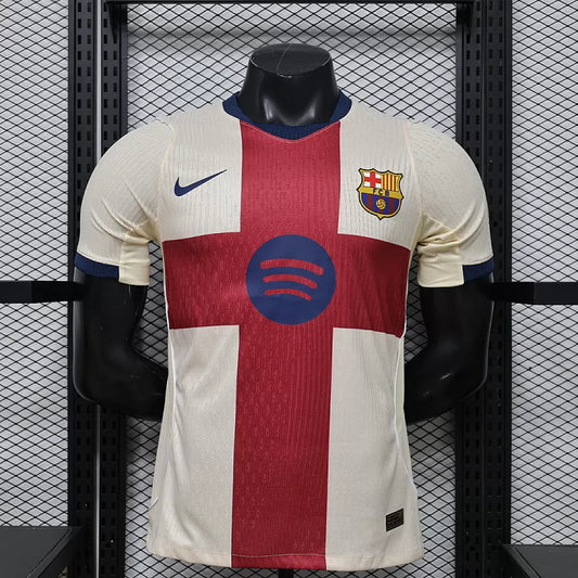 Maglia Barcelona Fourth 26/27 Player Uomo Bianco e Rosso | Maglia da Calcio - CalcioVivo