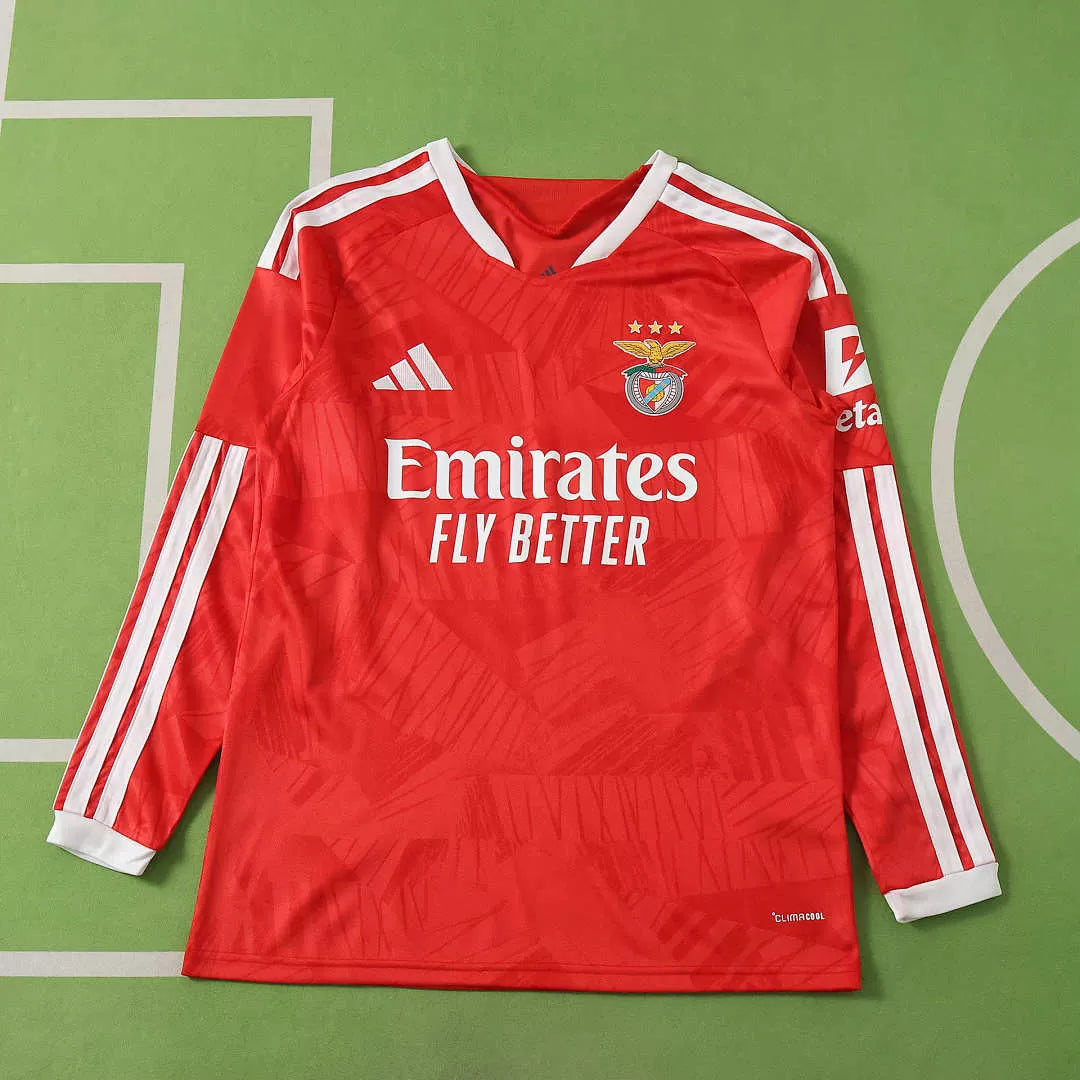 Maglia Benfica Home Manica Lunga 26/27 Uomo Rosso | Maglia da Calcio - CalcioVivo