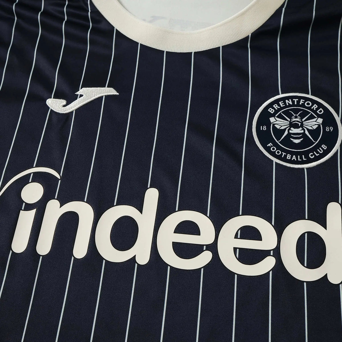 Maglia Brentford Away 26/27 Uomo Nero con righe bianche | Maglia da Calcio