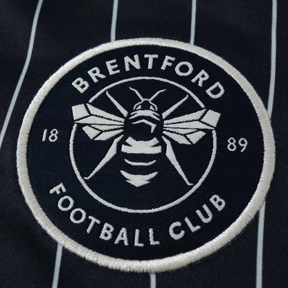 Maglia Brentford Away 26/27 Uomo Nero con righe bianche | Maglia da Calcio