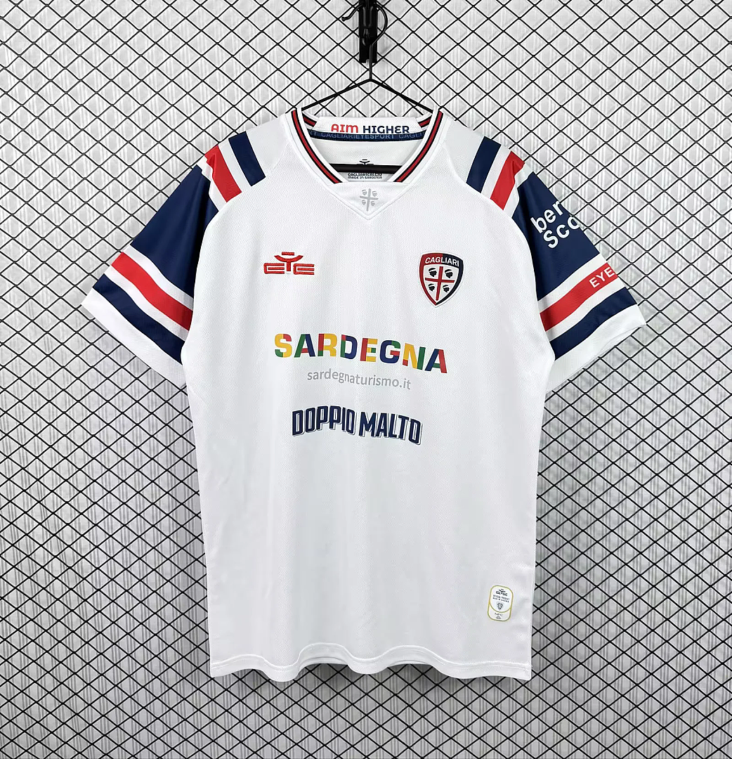 Maglia Cagliari Away 26/27 Uomo Bianco | Maglia da Calcio - CalcioVivo