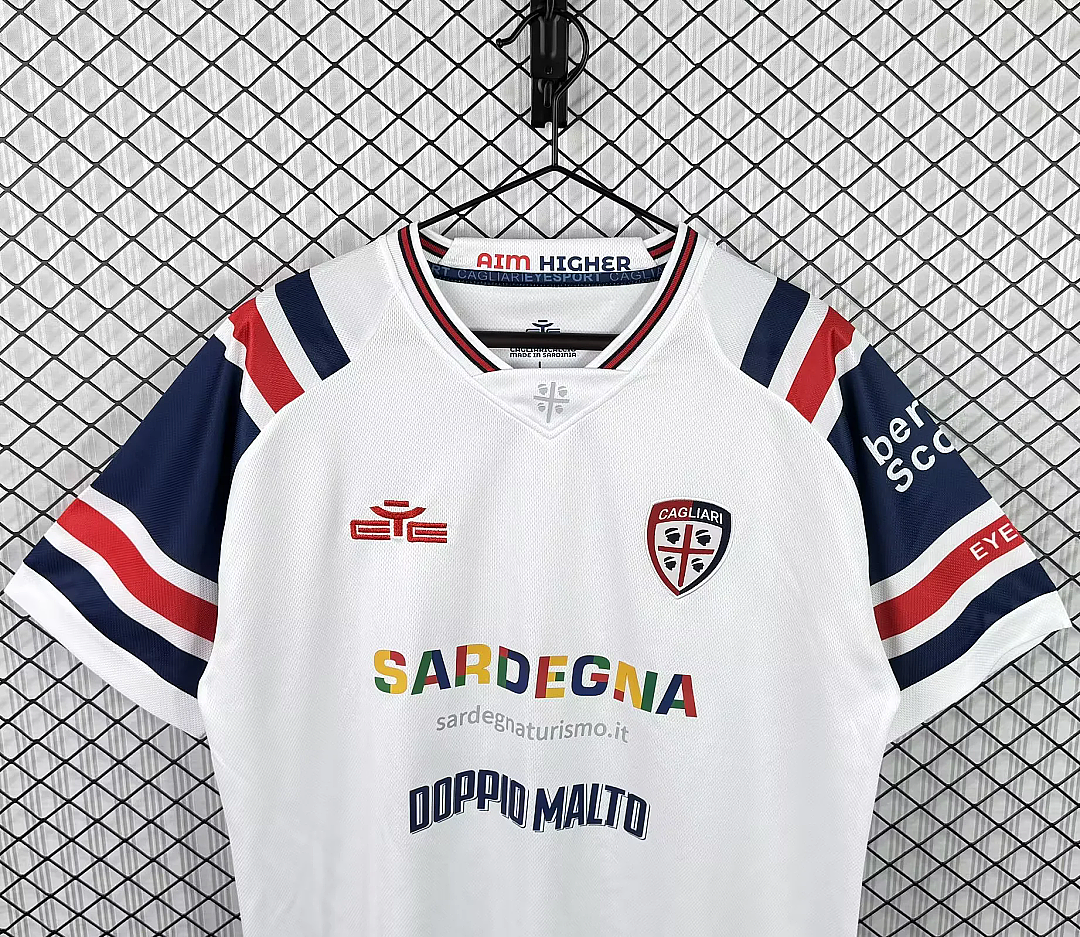 Maglia Cagliari Away 26/27 Uomo Bianco | Maglia da Calcio - CalcioVivo