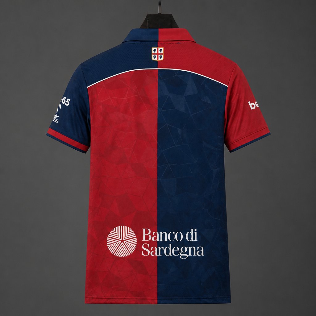 Maglia Cagliari Home 26/27 Uomo Rosso e Blu Navy | Maglia da Calcio - CalcioVivo