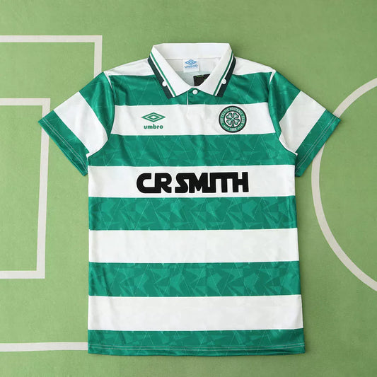 Maglia Celtic Home 89/91 Retro Uomo Verde e Bianco | Maglia da Calcio