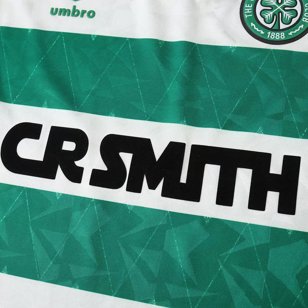 Maglia Celtic Home 89/91 Retro Uomo Verde e Bianco | Maglia da Calcio