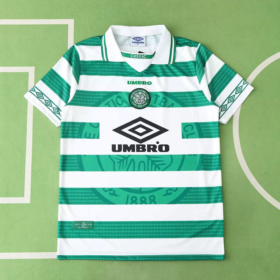 Maglia Celtic Home 97/99 Retro Uomo Verde e Bianco | Maglia da Calcio