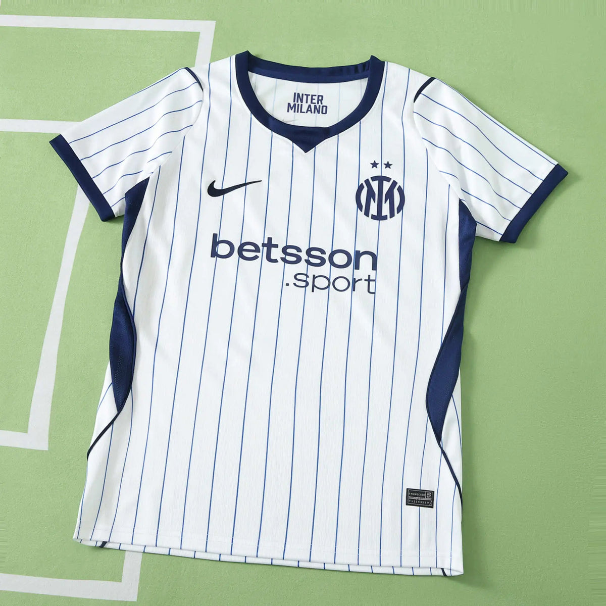 Maglia Inter Milan Away 26/27 Donna Bianco con righe blu navy