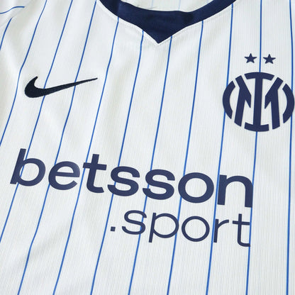 Maglia Inter Milan Away 26/27 Donna Bianco con righe blu navy