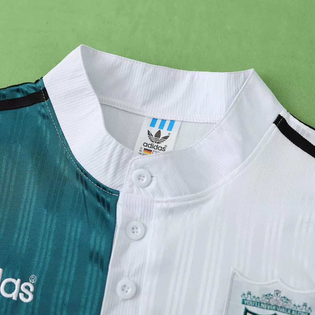 Maglia Liverpool Away 95/96 Retro Uomo Bianco e Verde | Maglia da Calcio