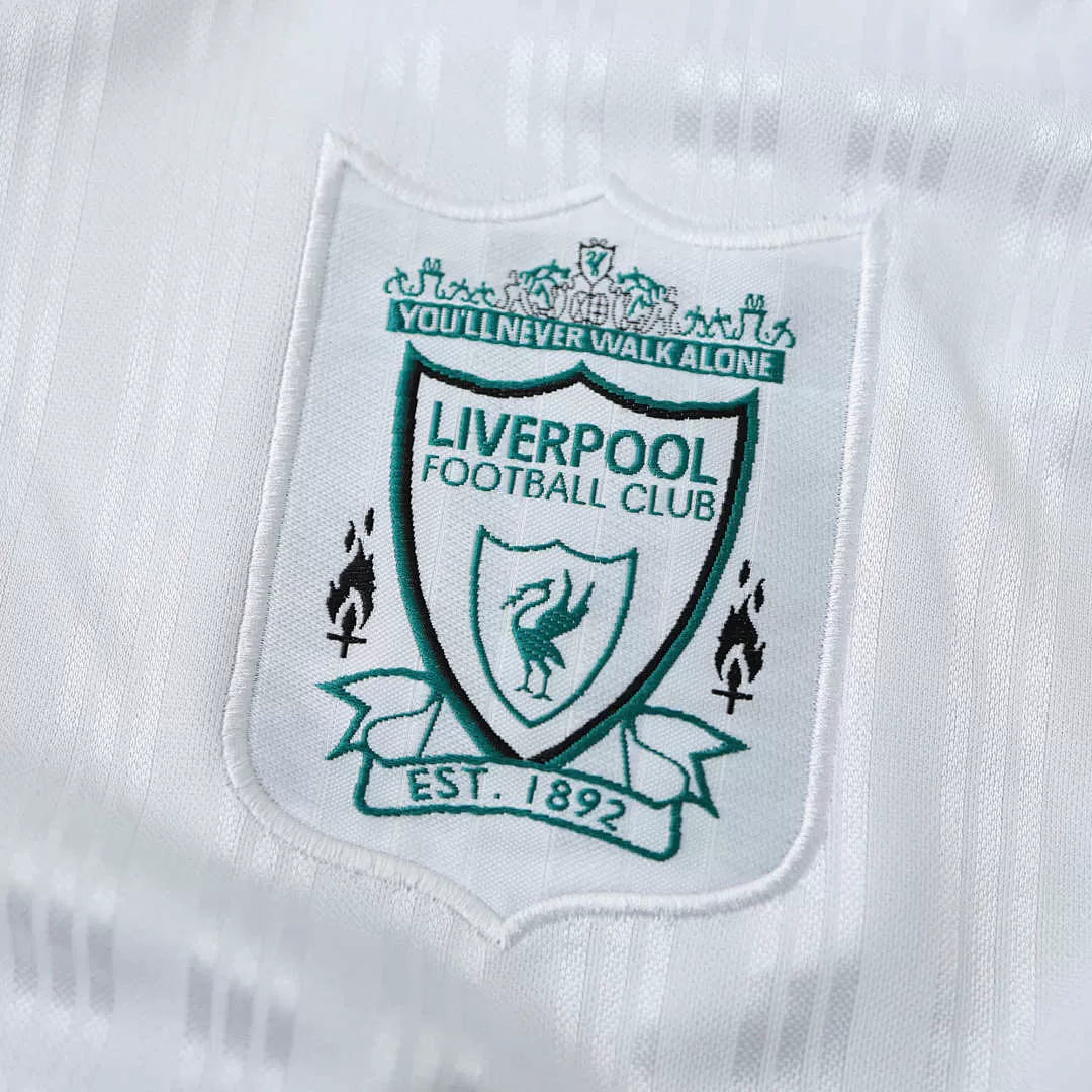 Maglia Liverpool Away 95/96 Retro Uomo Bianco e Verde | Maglia da Calcio