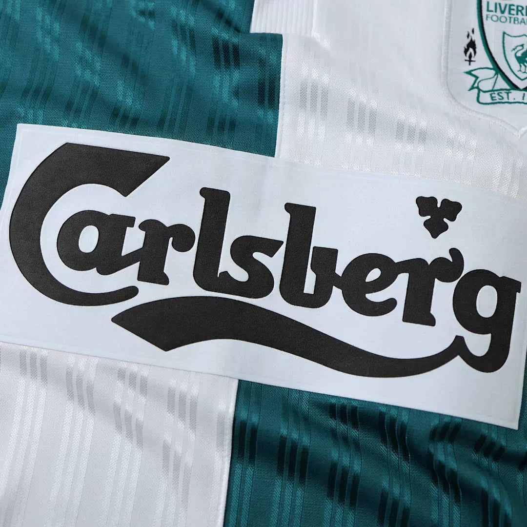 Maglia Liverpool Away 95/96 Retro Uomo Bianco e Verde | Maglia da Calcio