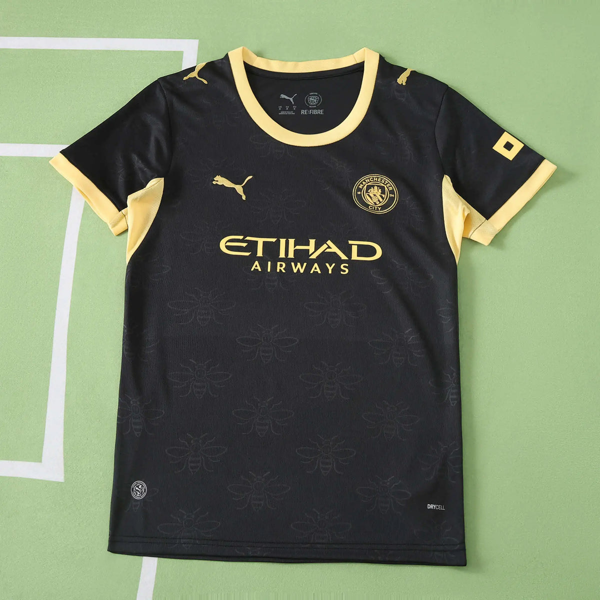 Maglia Manchester City Away 26/27 Donna Nero con dettagli oro