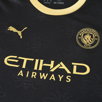 Maglia Manchester City Away 26/27 Donna Nero con dettagli oro