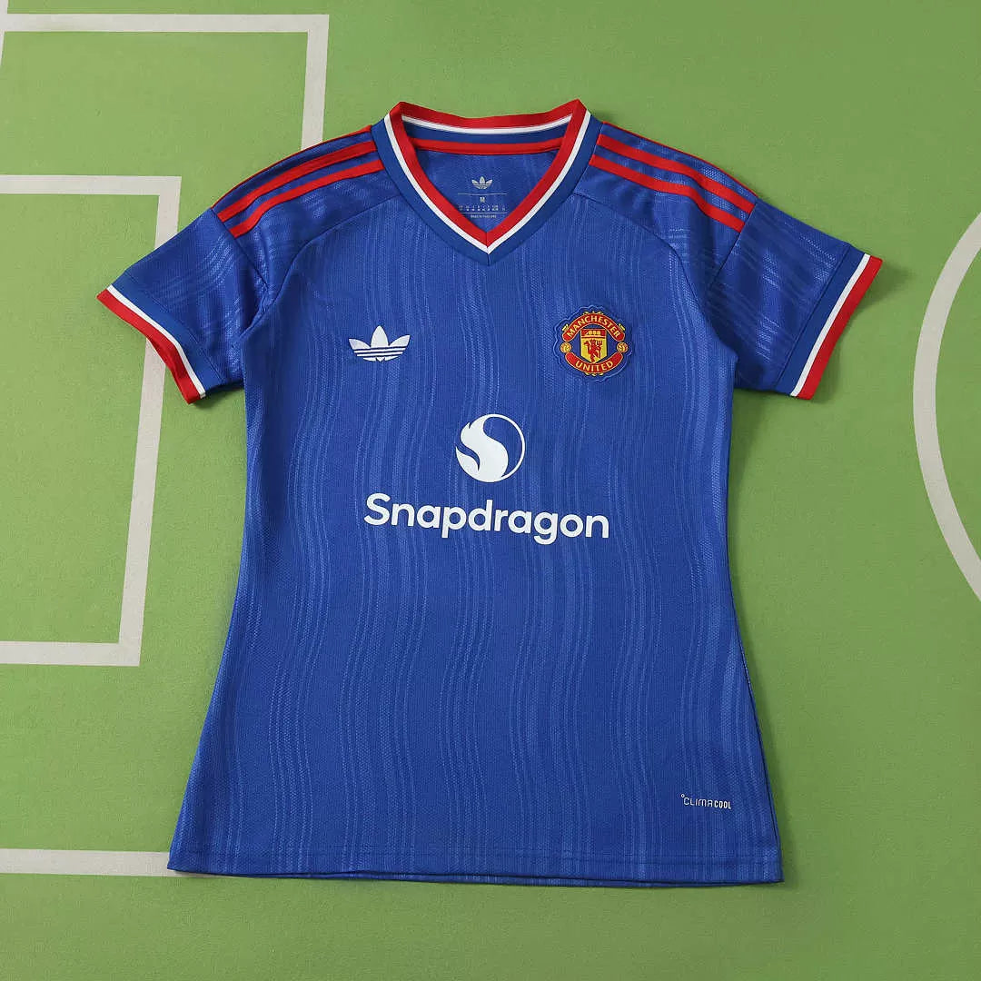Maglia Manchester United Away 26/27 Donna Blu | Maglia da Calcio - CalcioVivo