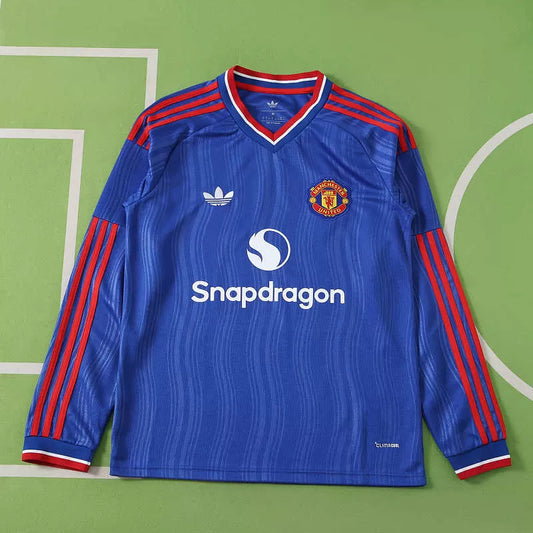 Maglia Manchester United Away 26/27 Manica Lunga Uomo Blu | Maglia da Calcio - CalcioVivo