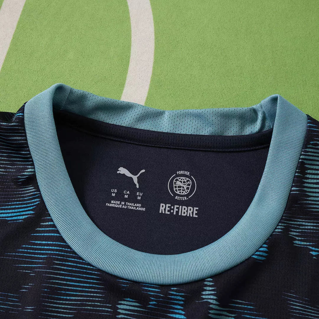 Maglia Marseille Away 26/27 Uomo Nero con dettagli Azzurro | Maglia da Calcio