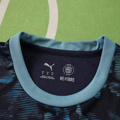 Maglia Marseille Away 26/27 Uomo Nero con dettagli Azzurro | Maglia da Calcio