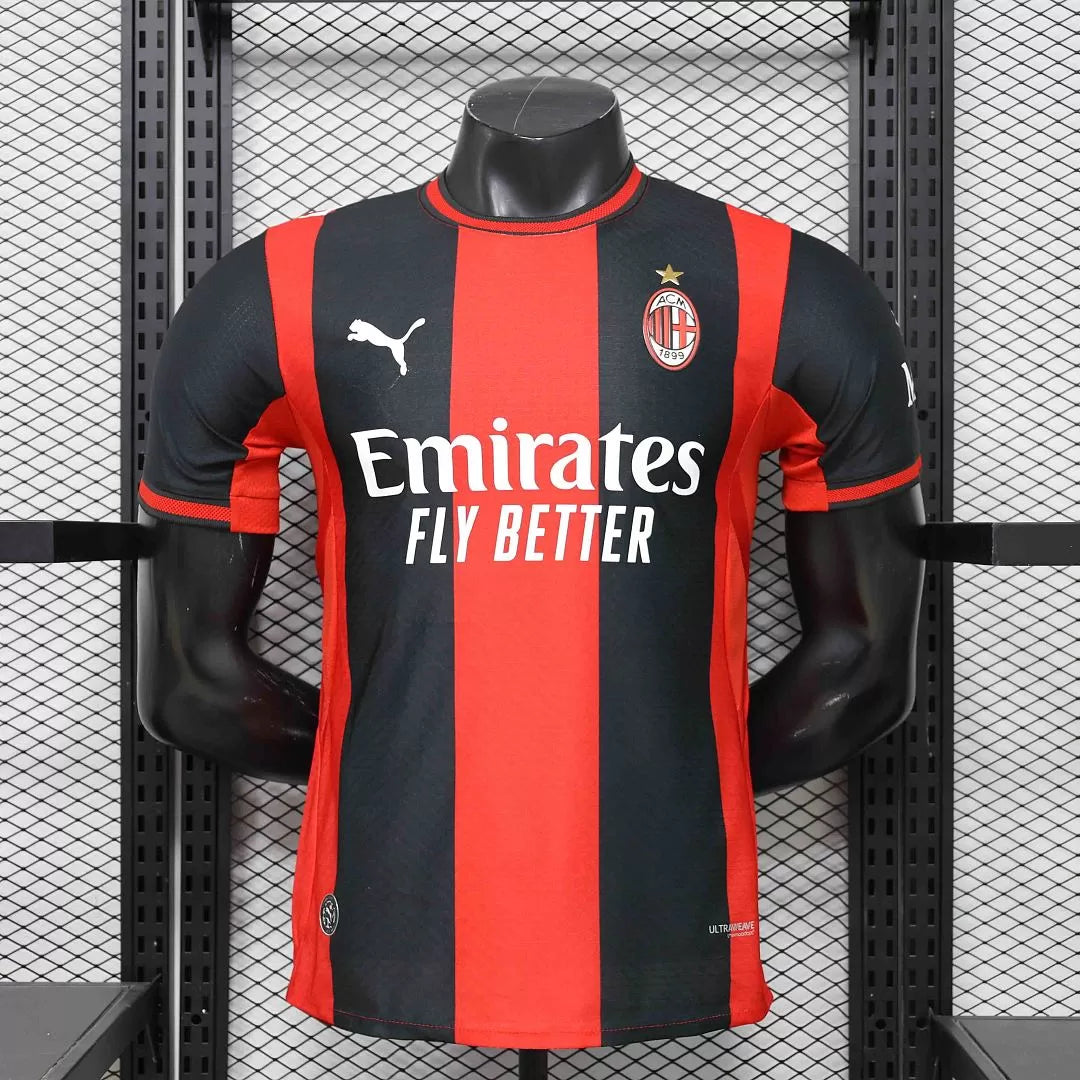 Maglia Milan Home 26/27 Player Uomo Nero e Rosso | Maglia da Calcio - CalcioVivo