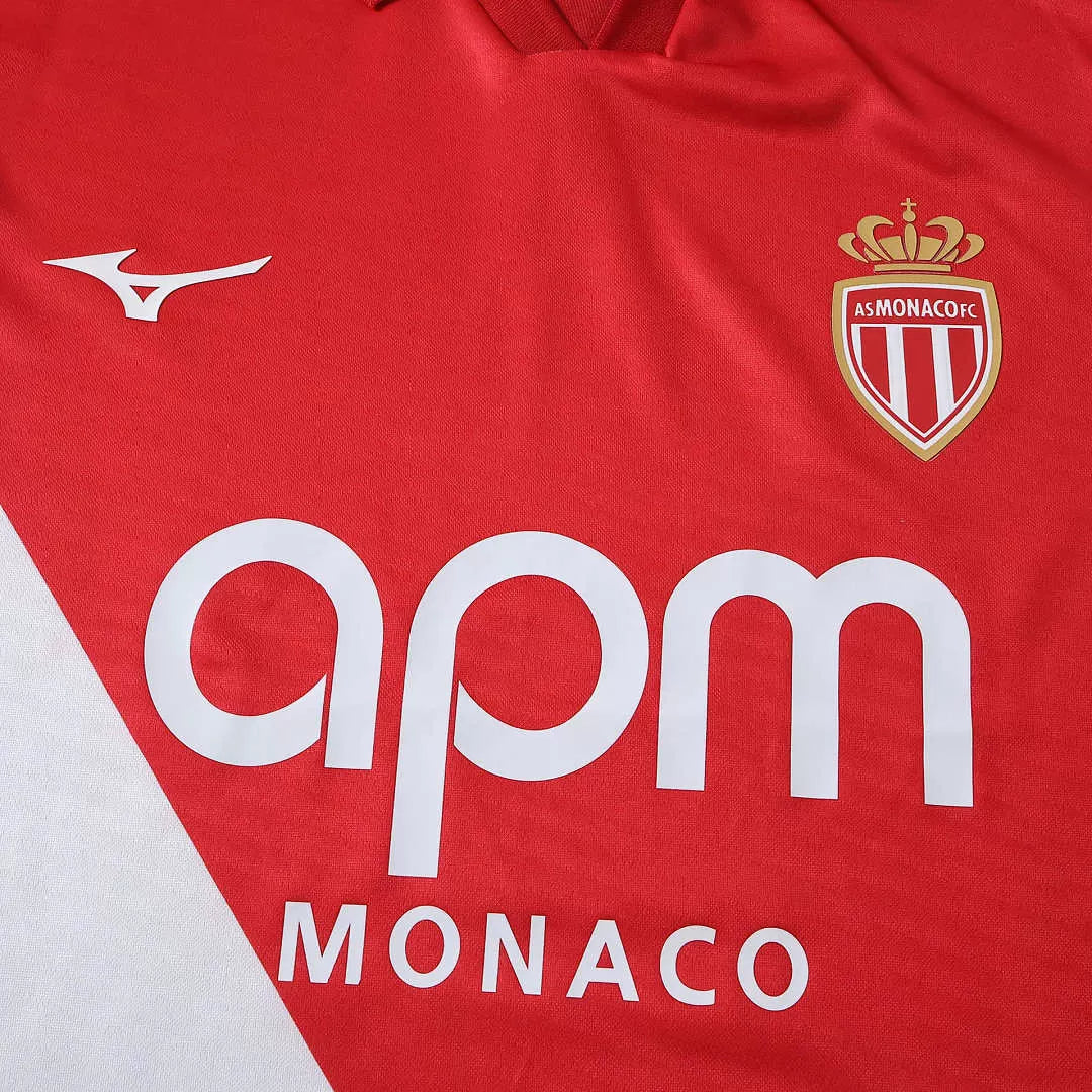 Maglia Monaco Home 26/27 Uomo Rosso e Bianco | Maglia da Calcio - CalcioVivo