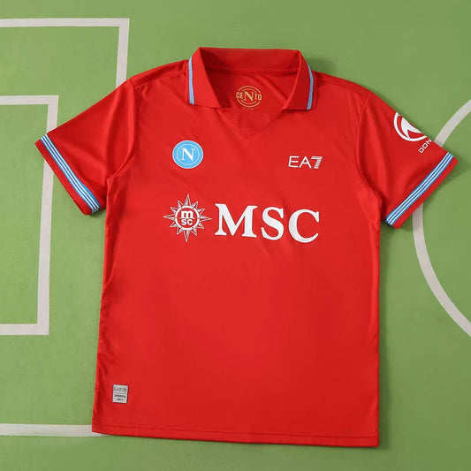 Maglia Napoli Third 26/27 Uomo Rosso | Maglia da Calcio - CalcioVivo