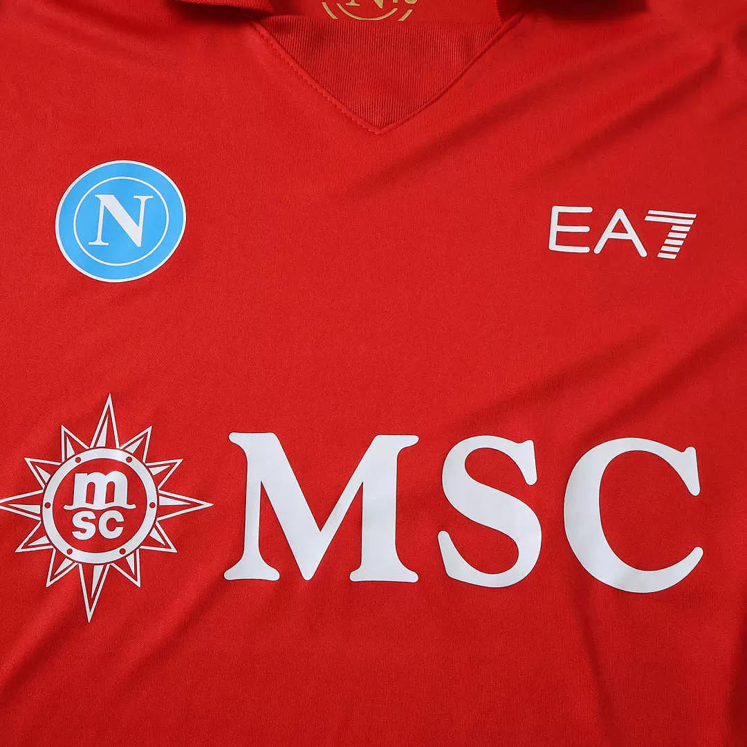 Maglia Napoli Third 26/27 Uomo Rosso | Maglia da Calcio - CalcioVivo