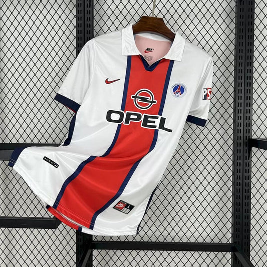 Maglia PSG Away 98/99 Retro Uomo Bianco e Rosso | Maglia da Calcio
