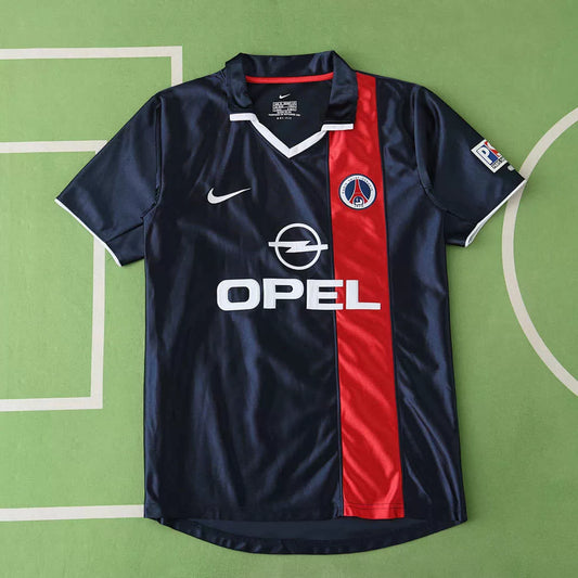 Maglia PSG Home 01/02 Retro Uomo Blu Navy e Rosso | Maglia da Calcio