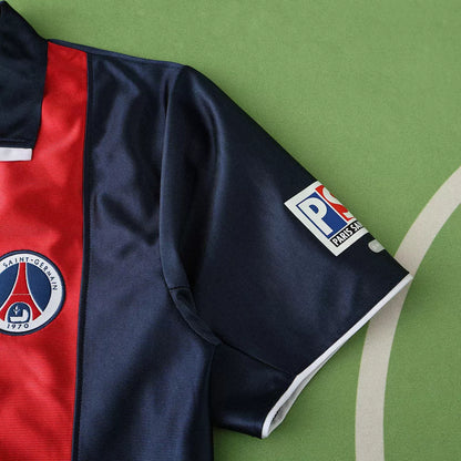 Maglia PSG Home 01/02 Retro Uomo Blu Navy e Rosso | Maglia da Calcio