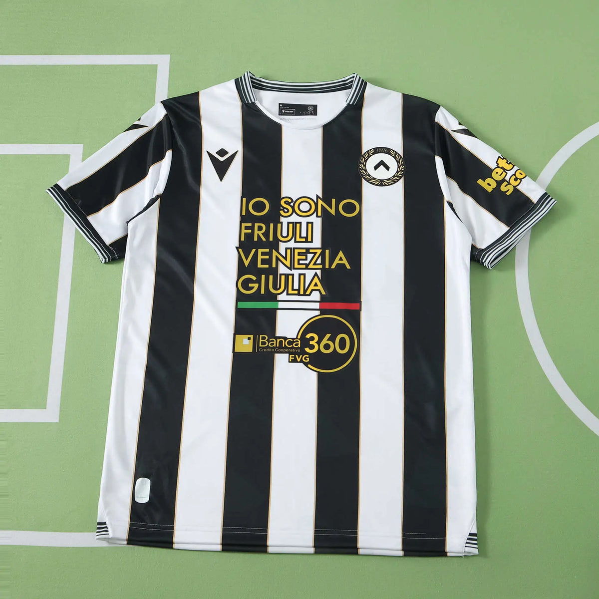 Maglia Udinese Home 26/27 Uomo Bianco e Nero | Maglia da Calcio - CalcioVivo