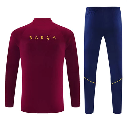 Tuta Barcelona 26/27 Uomo Bordeaux e Blu Navy | Tuta da Calcio - CalcioVivo