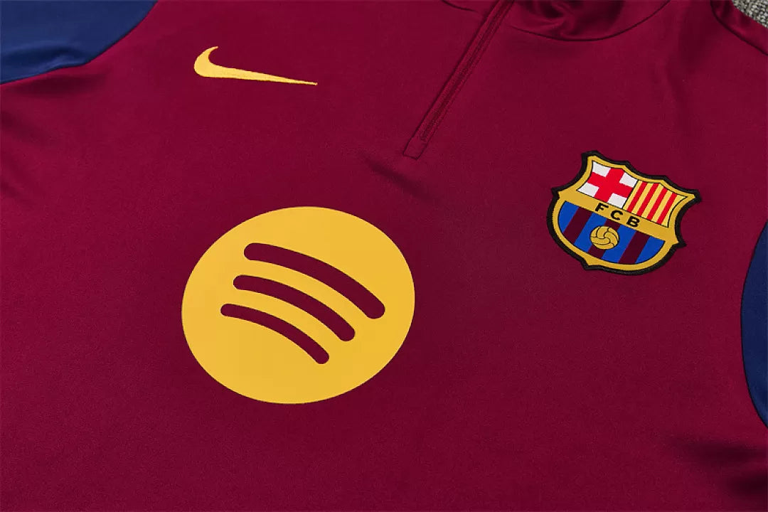 Tuta Barcelona 26/27 Uomo Bordeaux e Blu Navy | Tuta da Calcio - CalcioVivo