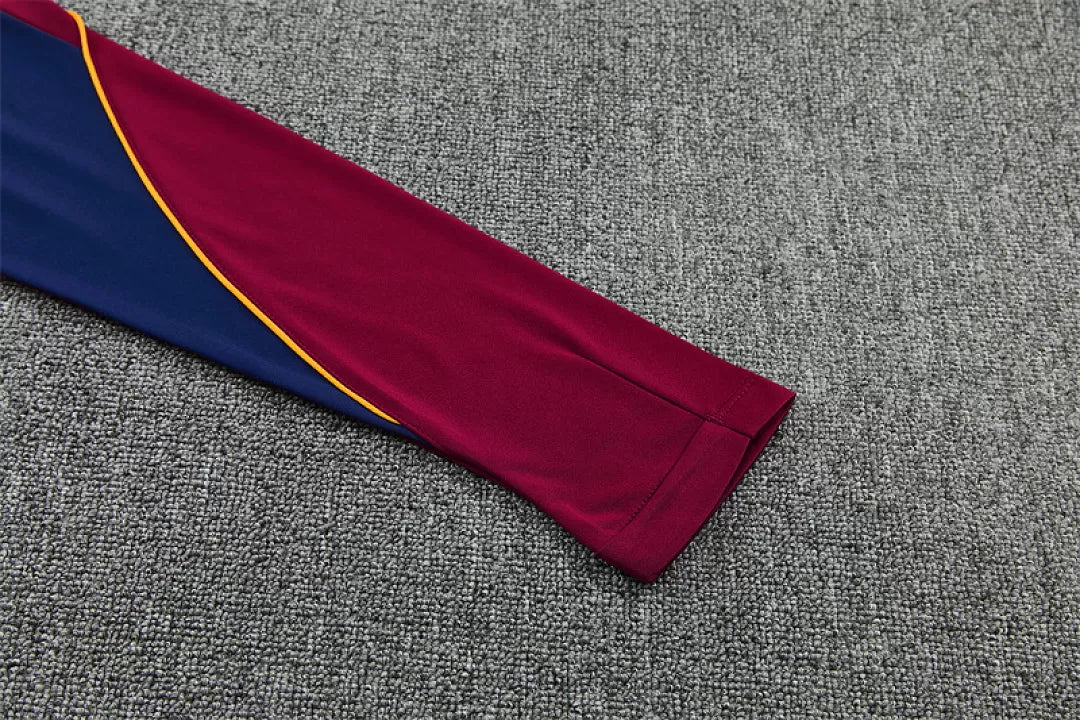 Tuta Barcelona 26/27 Uomo Bordeaux e Blu Navy | Tuta da Calcio - CalcioVivo
