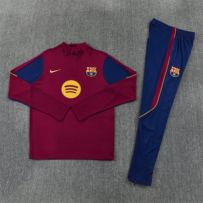 Tuta Barcelona 26/27 Uomo Bordeaux e Blu Navy | Tuta da Calcio - CalcioVivo