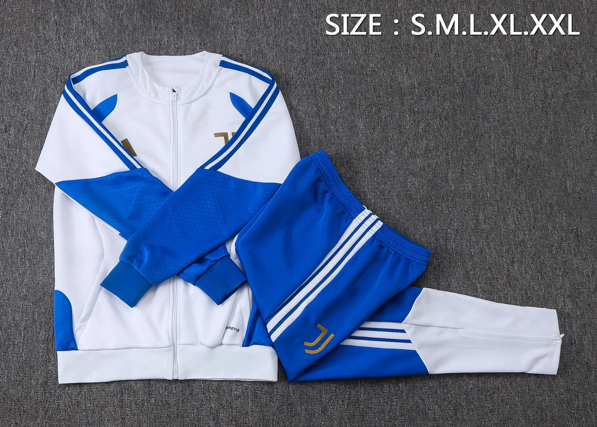 Tuta Full-zip Juventus 26/27 Uomo Bianco e Blu | Tuta da Calcio - CalcioVivo