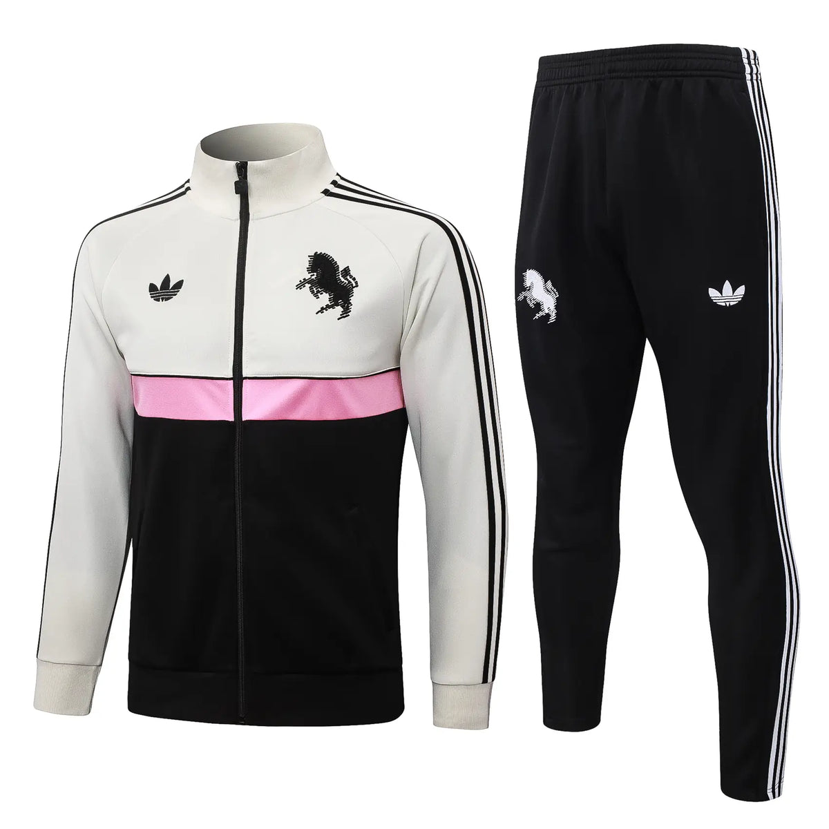 Tuta Full-zip Juventus 26/27 Uomo Bianco/Nero/Rosa | Tuta da Calcio - CalcioVivo