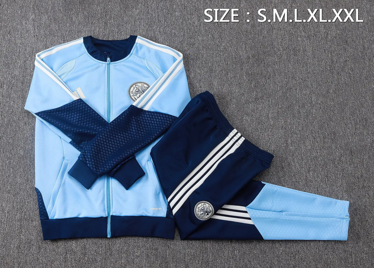 Tuta Full-zip Ajax 26/27 Uomo Azzurro e Blu Navy | Tuta da Calcio - CalcioVivo