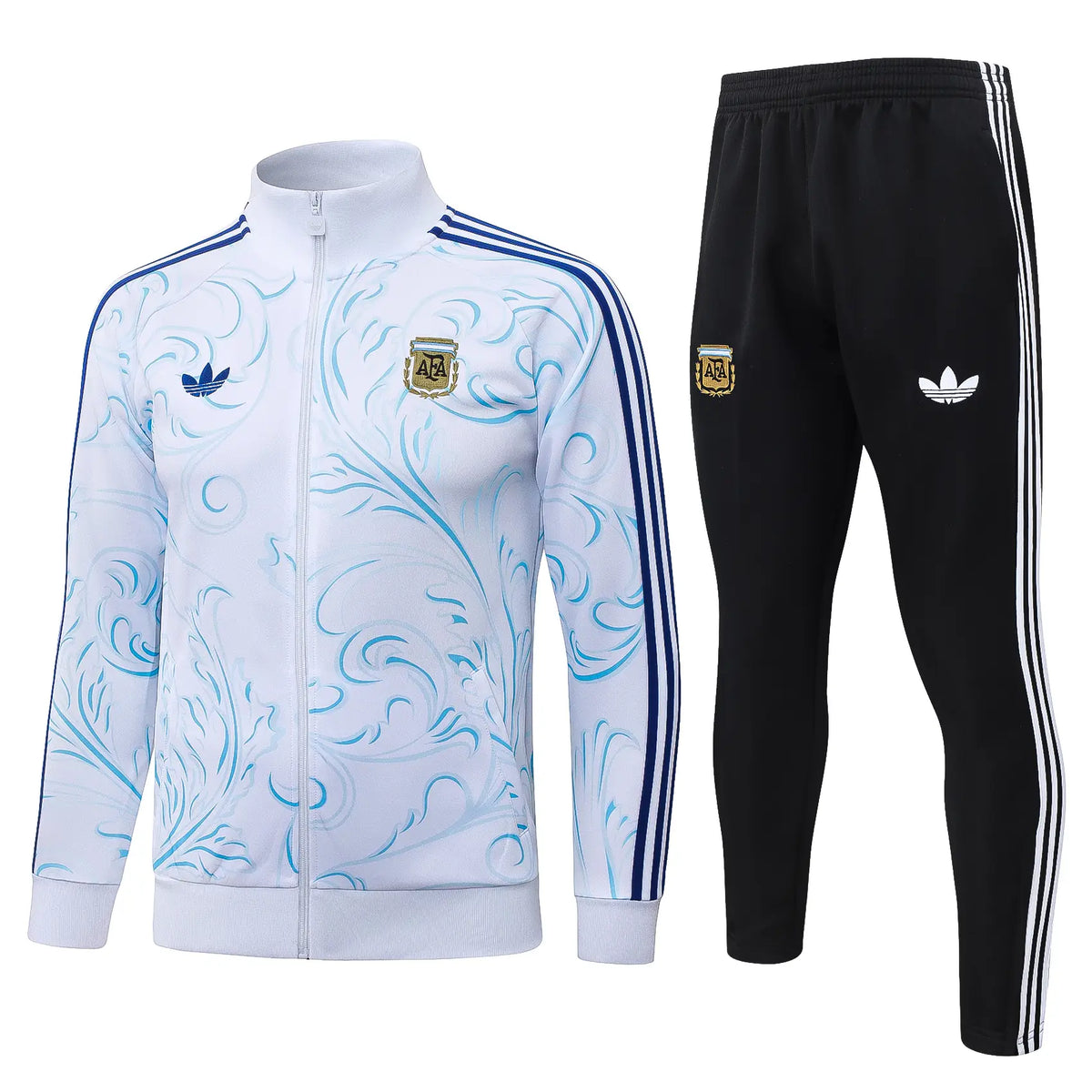 Tuta Full-zip Argentina 26/27 Uomo Bianco e Nero | Tuta da Calcio - CalcioVivo